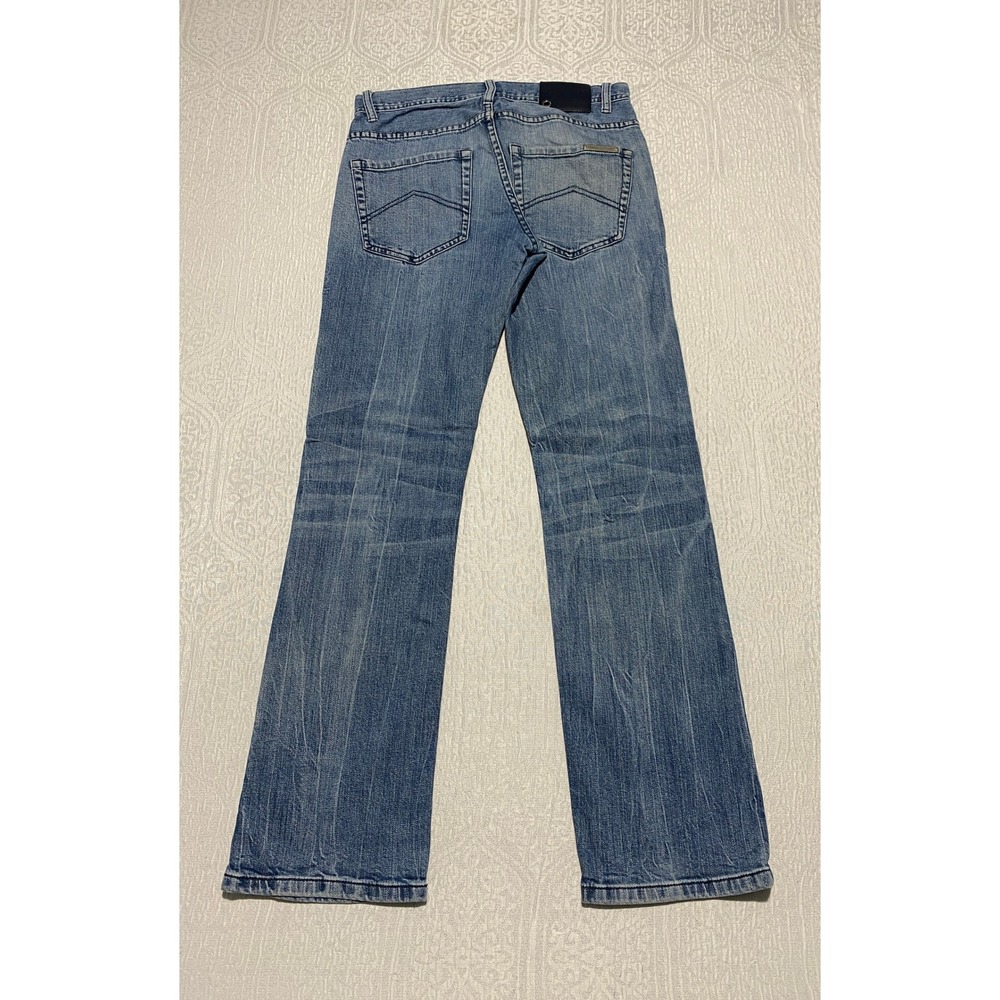 Armani Exchange AX Mens Straight Leg Blue Denim Jeans 28 Short Low Rise - Picture 2 of 10